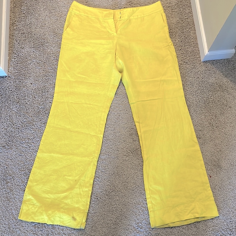 Loft Yellow Linen Pants